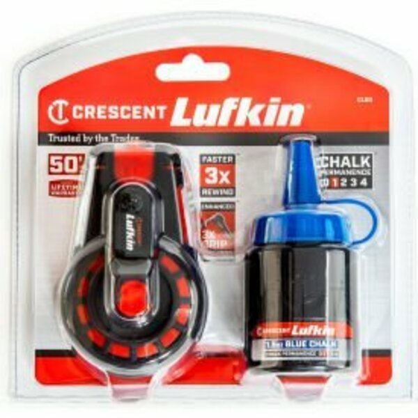Apex Tool Group Crescent Lufkin® 50' Compact Chalk & Reel, Blue Chalk CL50